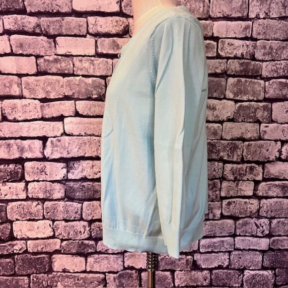 Talbots Aqua Cardigan Sweater & Tank Size XL - Picture 4 of 10